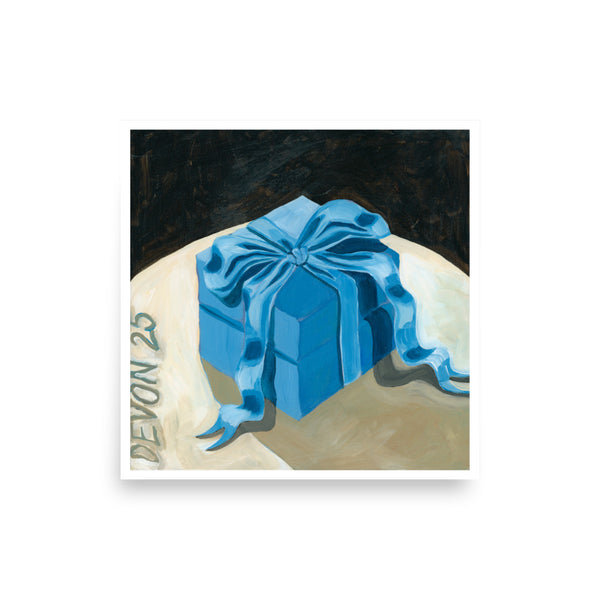 A Box Wrapped in Blue Silk Ribbon, 2025 - Print – Devon Grimes