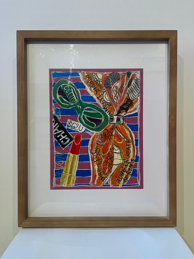 The Combined Total Cost of These Three Items is $1,222 + tax. The Total Cost of This Drawing of the Same Items is $550. Both Are Investments. One is a Better Investment than the Other. (Celine Sunglasses, $550. CHANEL Lipstick, $52. Hermès Scarf, $620.)