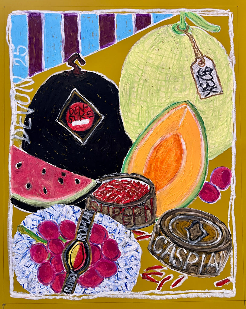 Nature's Treats. The Smallest Items Always Cost the Most. (Yubari King Melon, ~$23K. Ruby Roman Grapes, ~11k. Densuke Watermelon, ~$4k. Caspian Sea Almas Ostera Golden Pearl Caviar for Two, ~$3K. Super Negin Grade Saffron 1lb, ~$750.)